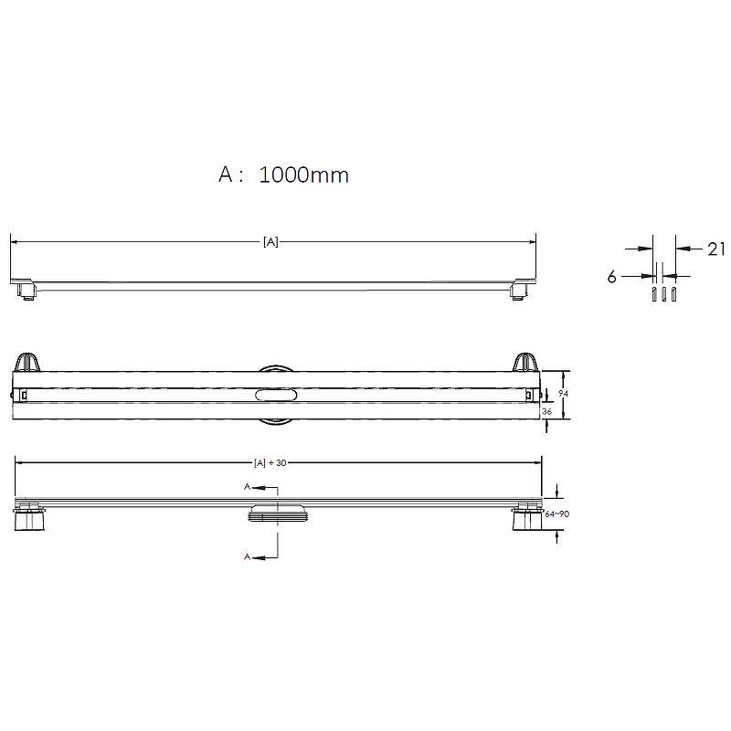 Душевой лоток Berges Super Slim 100 091155 хром