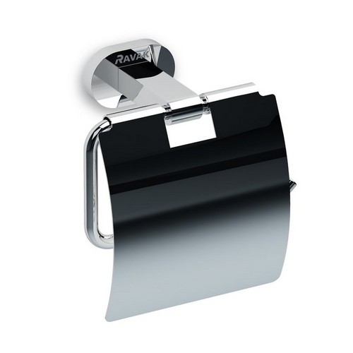 Держатель туалетной бумаги Ravak Chrome CR 400.00 X07P191 с крышкой, хром