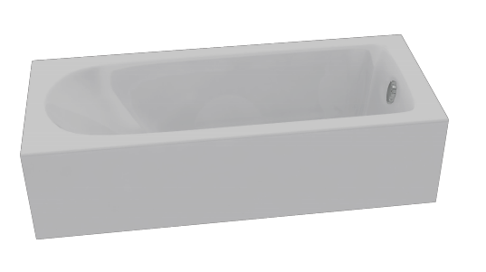 Акриловая ванна C-bath Geba 170x75 CBQ009001 белая глянцевая