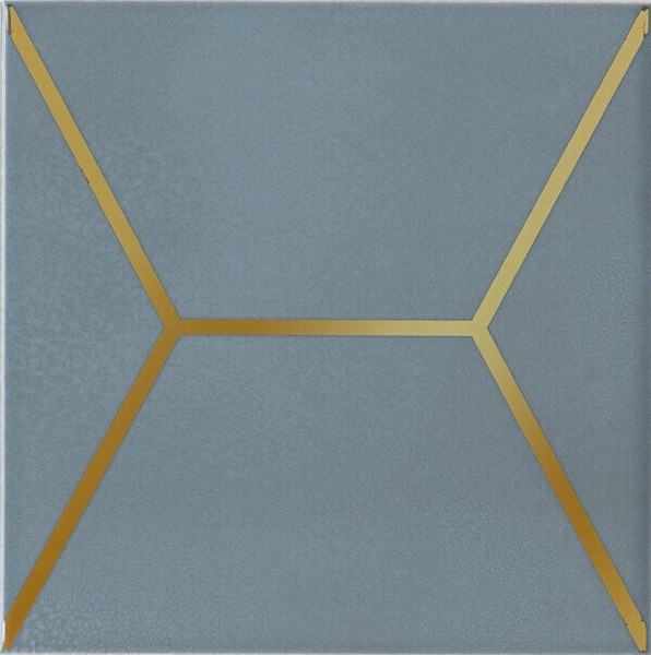 Декор Витраж голубой глянцевый 15x15x0,69, 1, шт