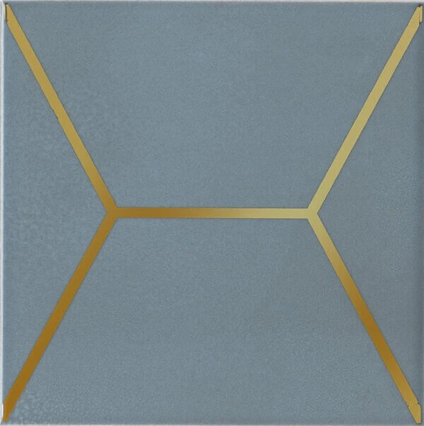 Декор Витраж голубой глянцевый 15x15x0,69, 1, шт