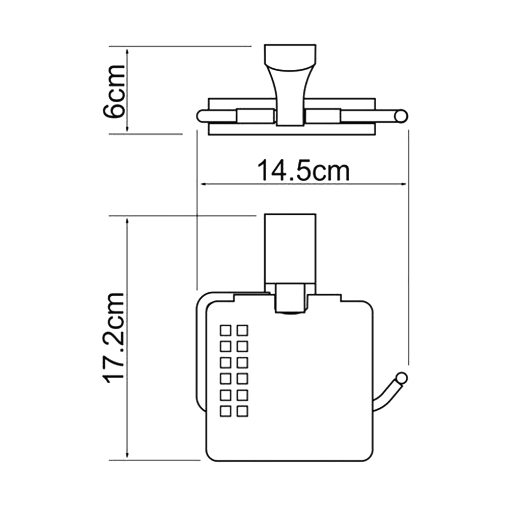 Держатель туалетной бумаги Wasserkraft Leine K-5025 с крышкой, хром