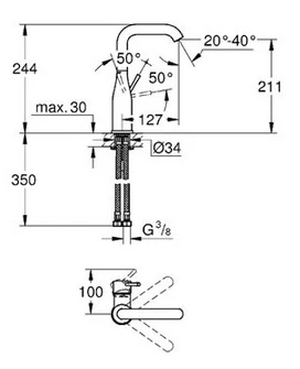 Смеситель для раковины Grohe Essence New 23541001 хром