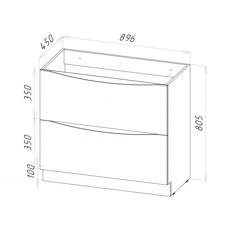 Тумба с раковиной BelBagno Marino 90 MARINO-900-2C-PIA-BL-P белая глянцевая