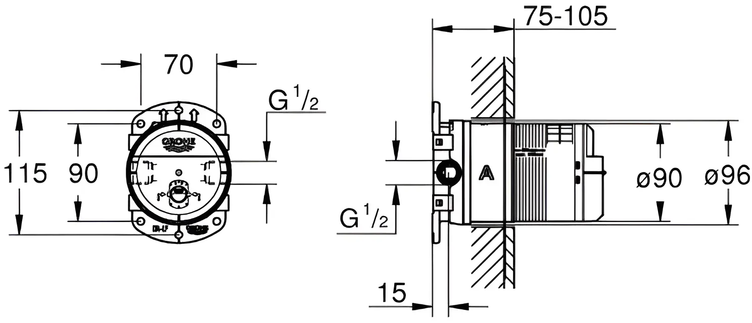 Скрытая часть Grohe 26484000