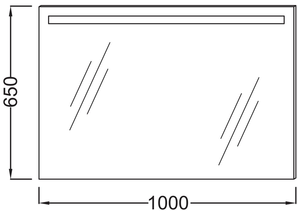 Зеркало Jacob Delafon Parallel 100 EB1416-NF с подсветкой и подогревом