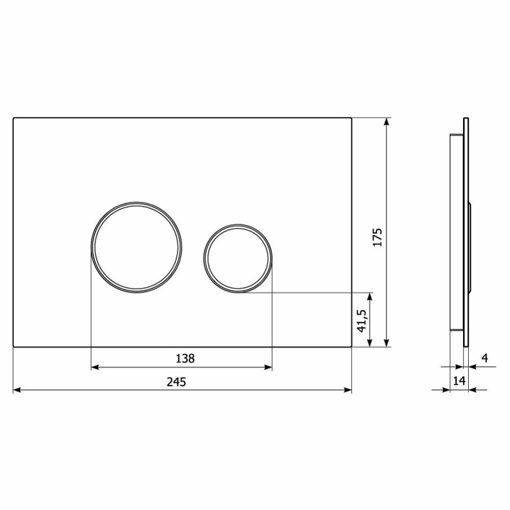 Кнопка смыва KKPol Vitrum Grande V1 Orbis 350/PPK/423-00-03 Quartz, Statuarietto