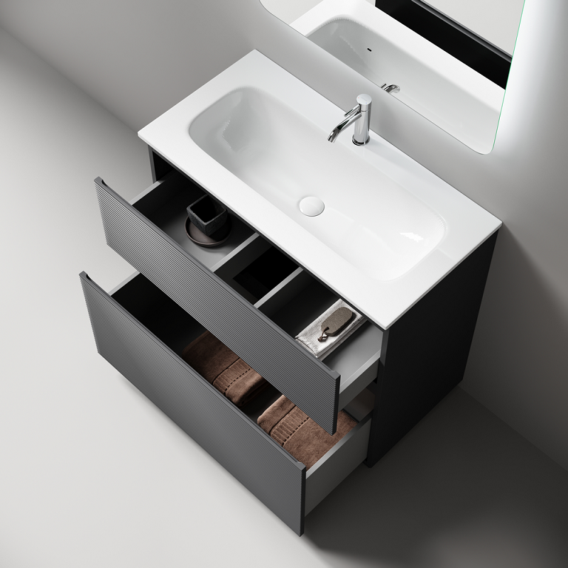 Тумба под раковину Sancos Folk Floor 90 FL90FGS напольная, Grey soft