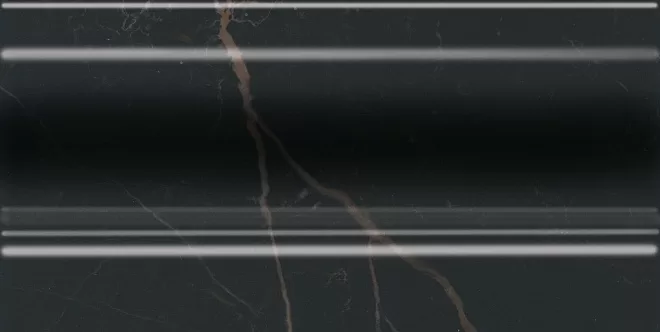 Плинтус Алькала черный глянцевый 20x10x1,3, 1, шт