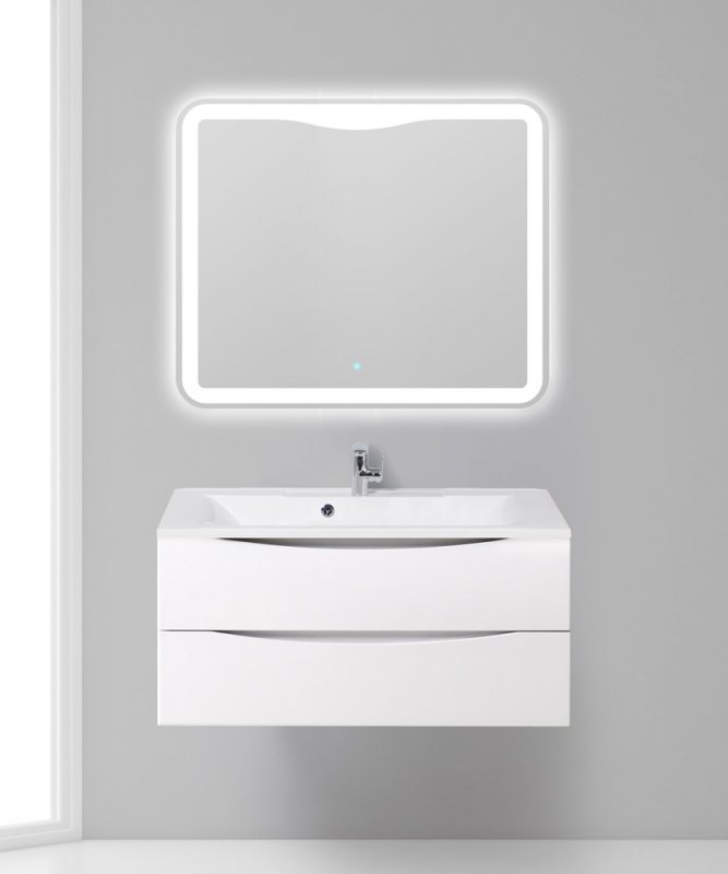 Тумба под раковину BelBagno Marino 100 MARINO-CER-1000-2C-SO-BL-P белая глянце
