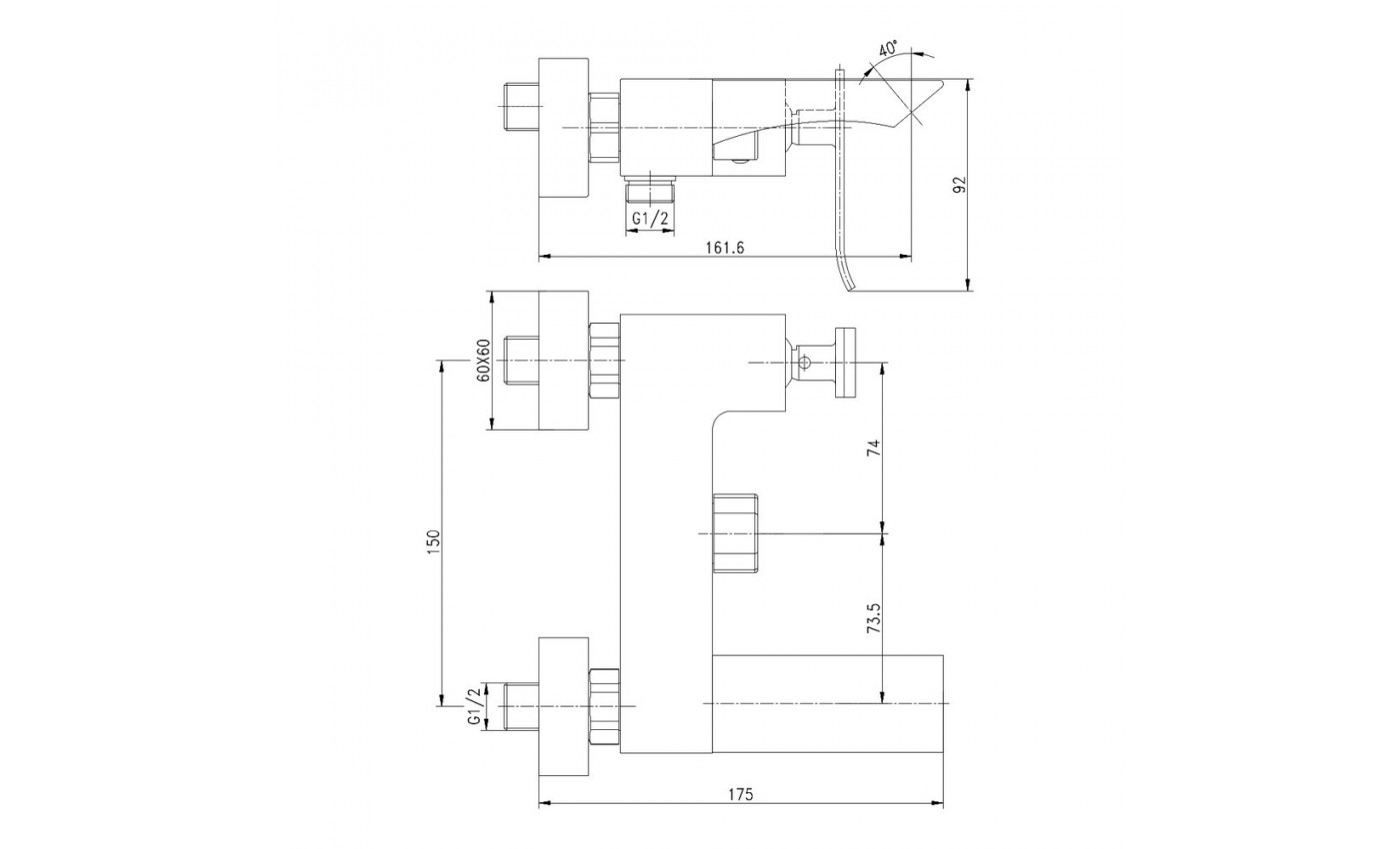 Смеситель для ванны с душем Lemark Contest LM5814CW хром