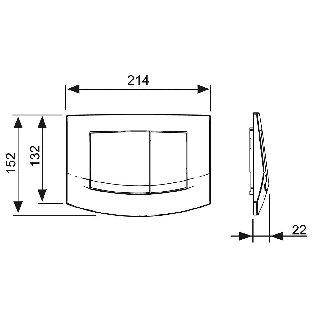 Кнопка смыва TECE Ambia 9240254 хром матовая