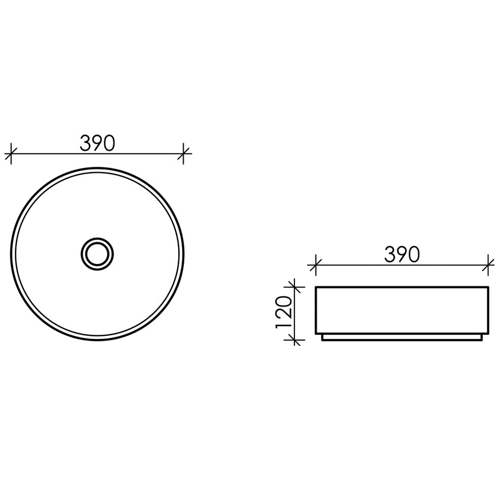 Раковина накладная Ceramica Nova Element CN6022MDH антрацит матовая