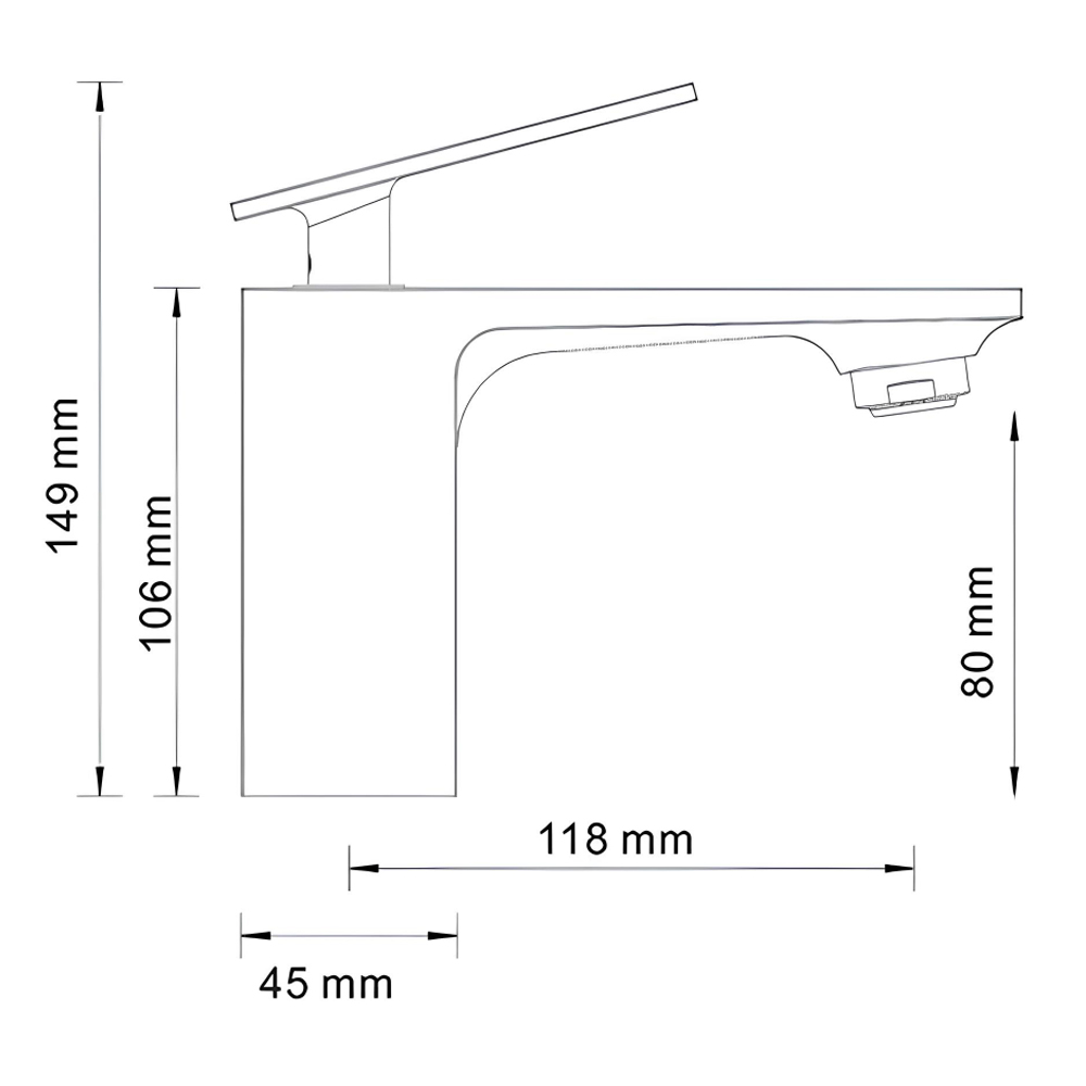 Смеситель для раковины Wasserkraft Alme 1503 хром