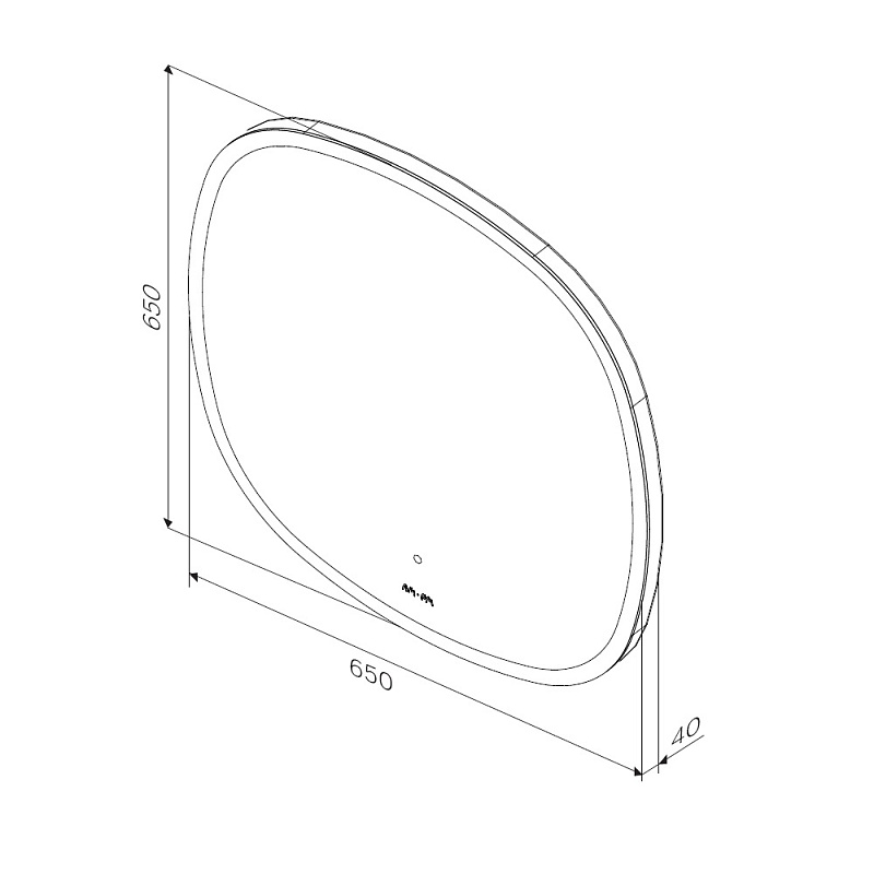 Зеркало AM.PM Func 65 M8FMOX0651WGS с подсветкой, ИК-сенсором, белое
