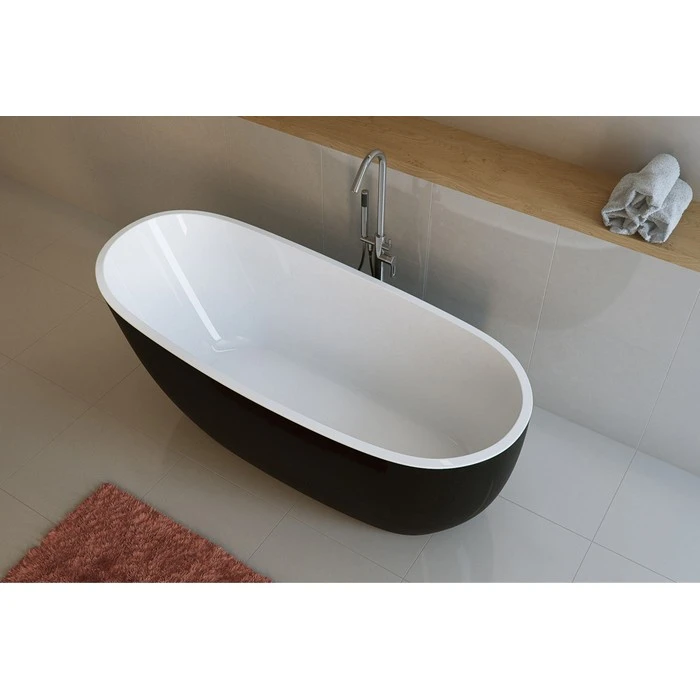 Акриловая ванна Excellent Comfort+ 175x74 WAEX.CMP2.17WB черная глянцевая
