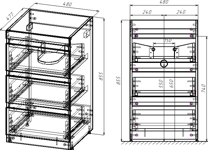 Тумба с раковиной Style Line Даллас 110 напольная, левая, белый глянец