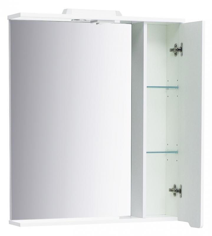 Зеркальный шкаф подвесной SanStar Лайн 60 для ванной комнаты белый