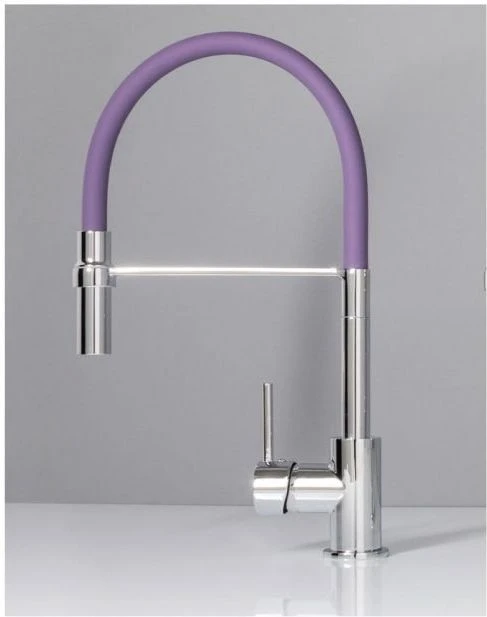 Смеситель для кухни Aquanet FF6215 фиолетовый / хром
