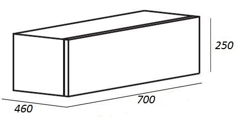 Тумба под металлический каркас Cezares Cadro CADRO-70-1C-SO-BG-BLUM белый лед