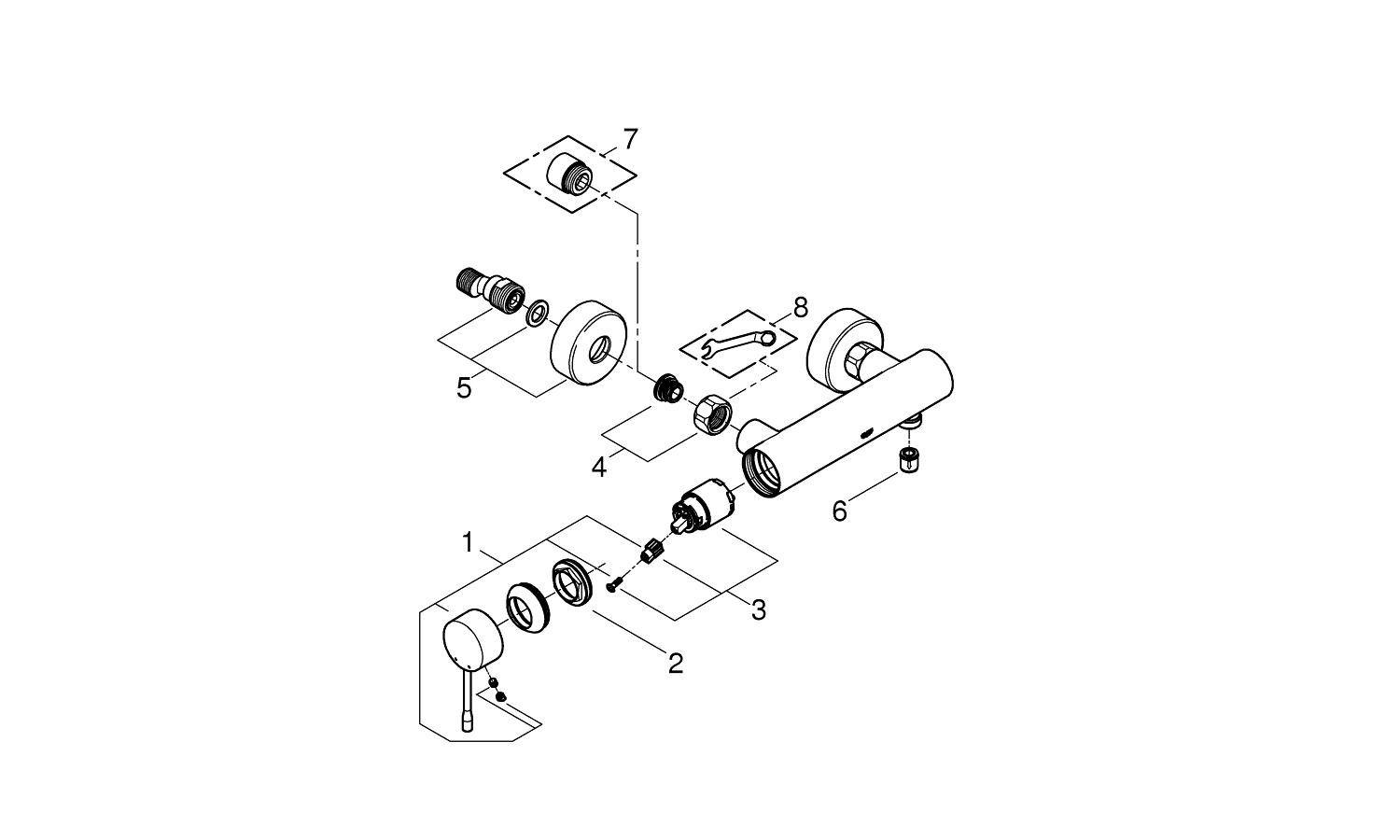 Смеситель для душа Grohe Essence New 33636001 хром