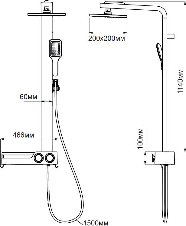 Душевая стойка Aquanet SF1706CS-1 хром