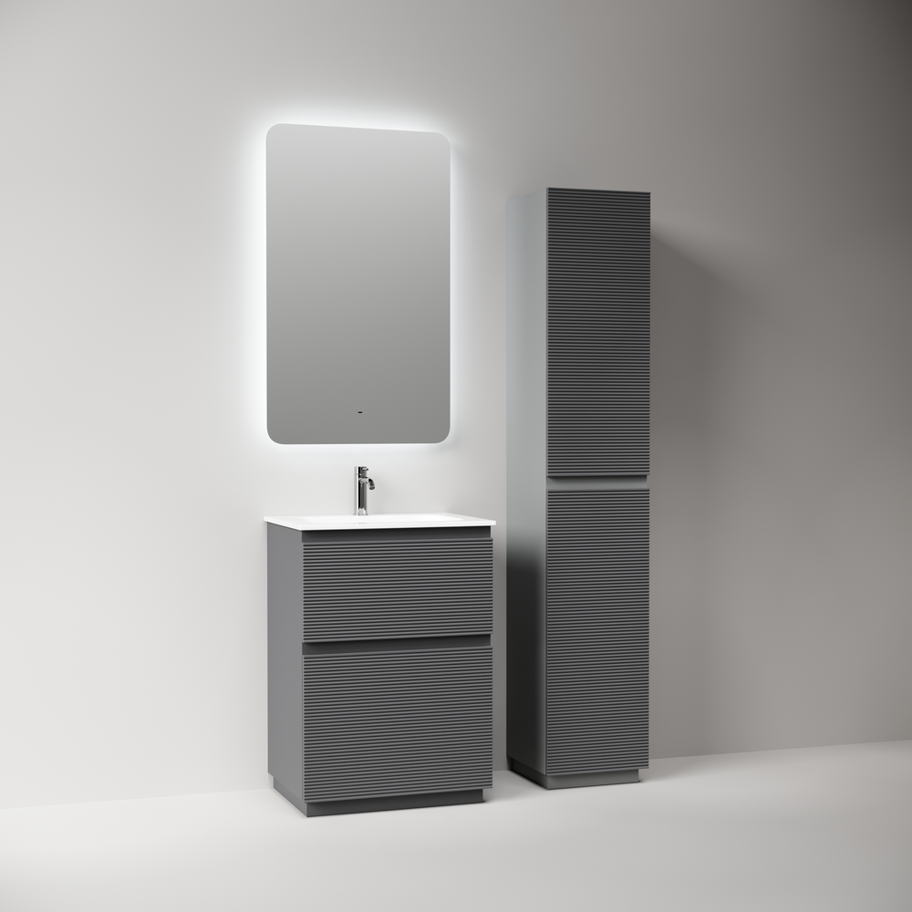 Тумба с раковиной Sancos Folk Floor 60 напольная, Grey soft