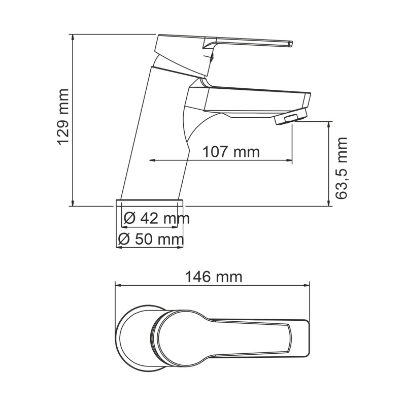 Смеситель для раковины Wasserkraft Rhin 4403 хром