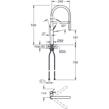Смеситель для кухни Grohe Essence New 30294000 хром