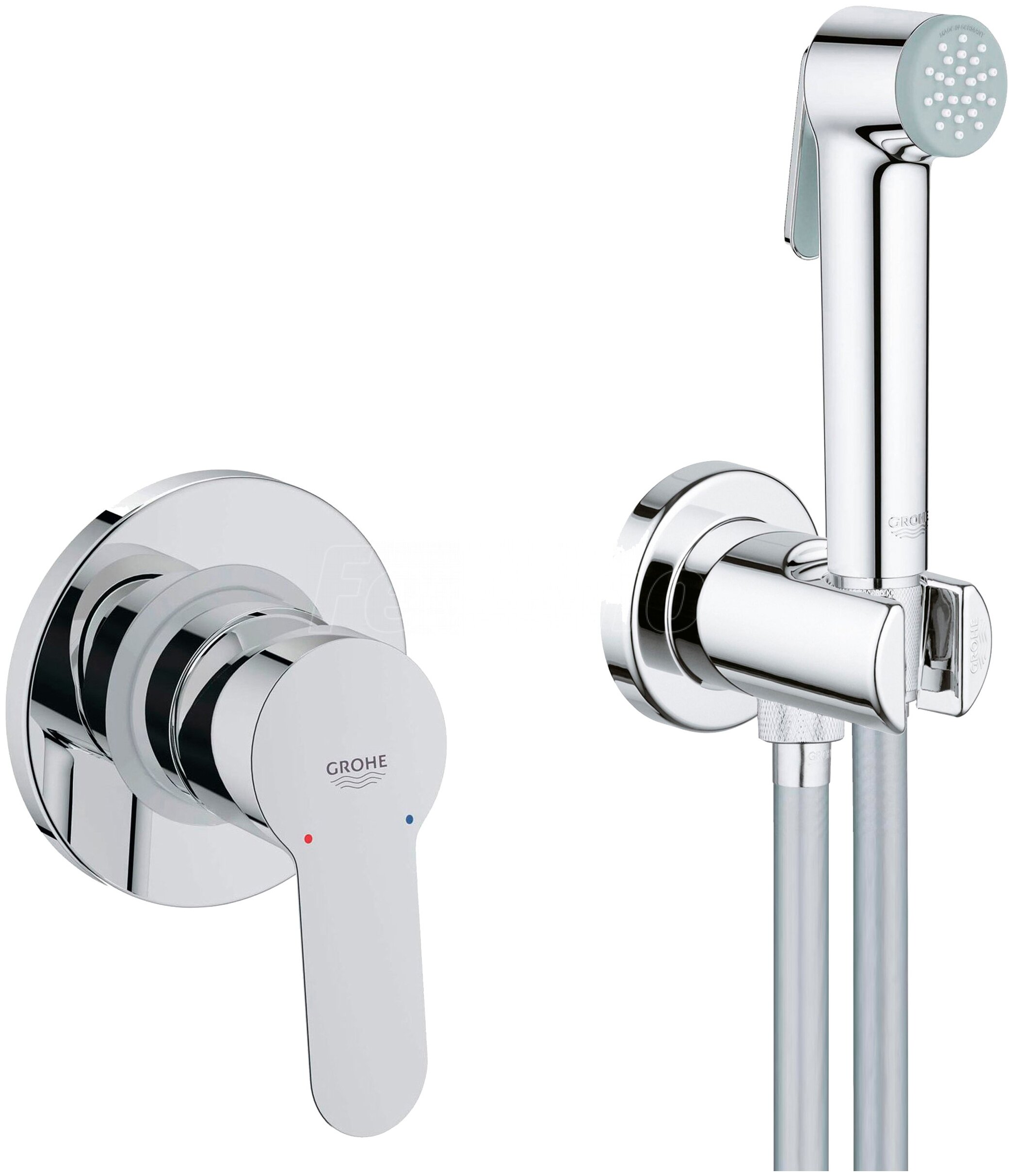 Гигиенический душ Grohe BauEdge 124898 со смесителем, хром