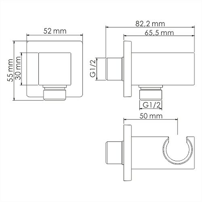 Гигиенический душ со смесителем WasserKRAFT A84095 A84095 хром