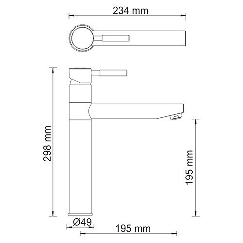 Смеситель для кухни Wasserkraft Wern 4207 хром матовый