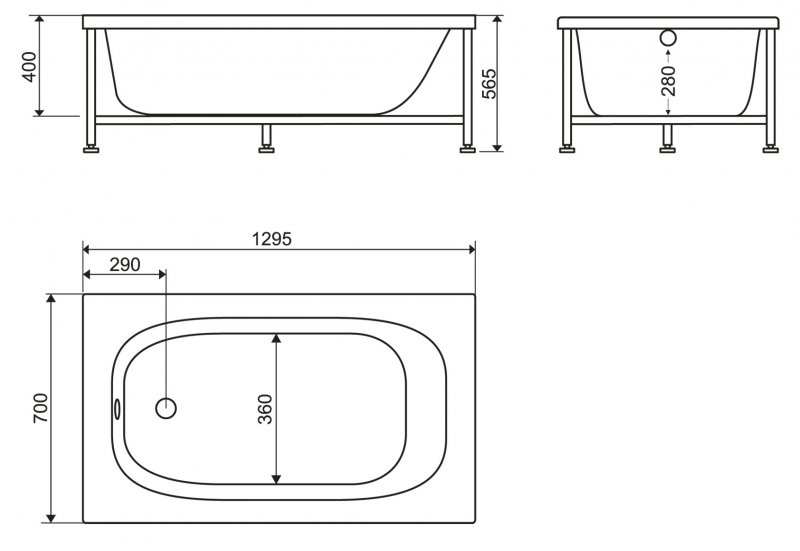 Каркас для ванны BelBagno BB101-140-MF