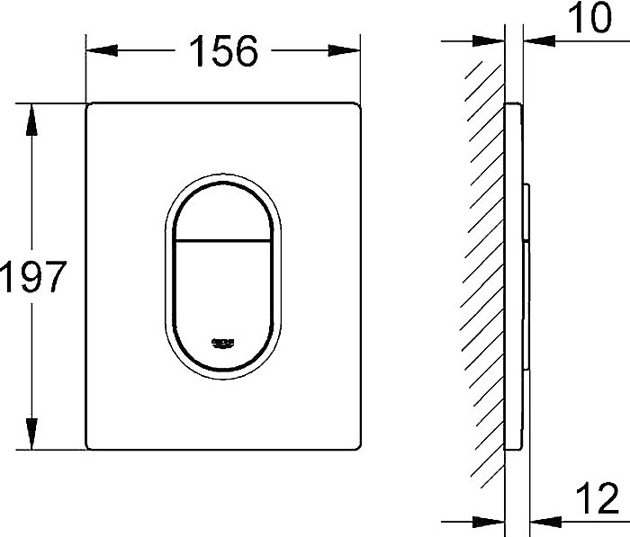 Кнопка смыва Grohe Arena Cosmopolitan 38844SH0 белая глянцевая