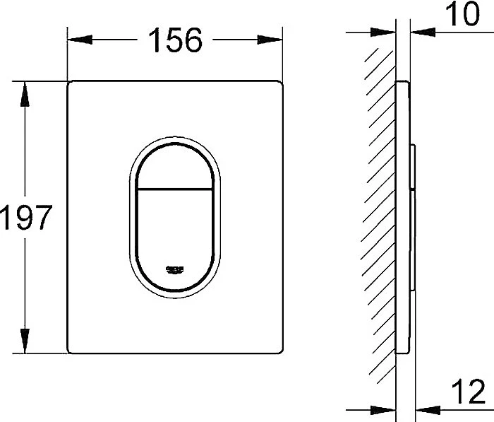 Кнопка смыва Grohe Arena Cosmopolitan 38844SH0 белая глянцевая