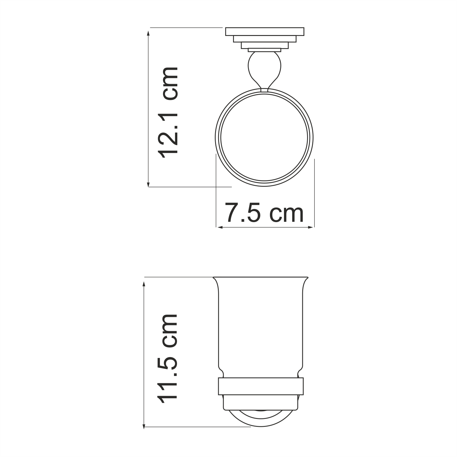 Стакан Wasserkraft Ammer K-7028 хром