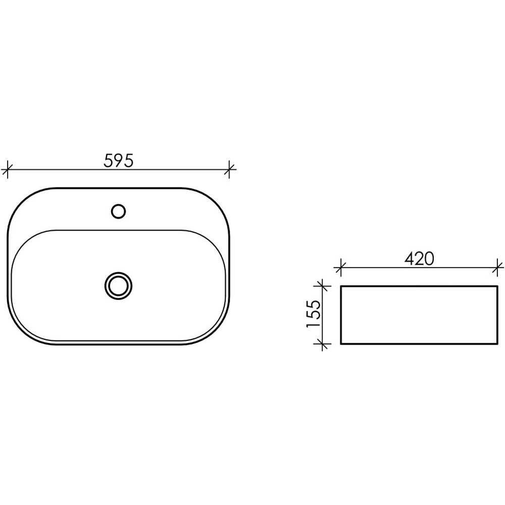 Раковина накладная Ceramica Nova Element CN5012 белая глянцевая