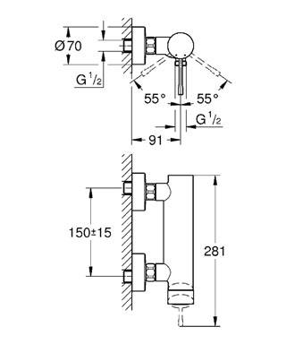 Смеситель для душа Grohe Essence New 33636001 хром