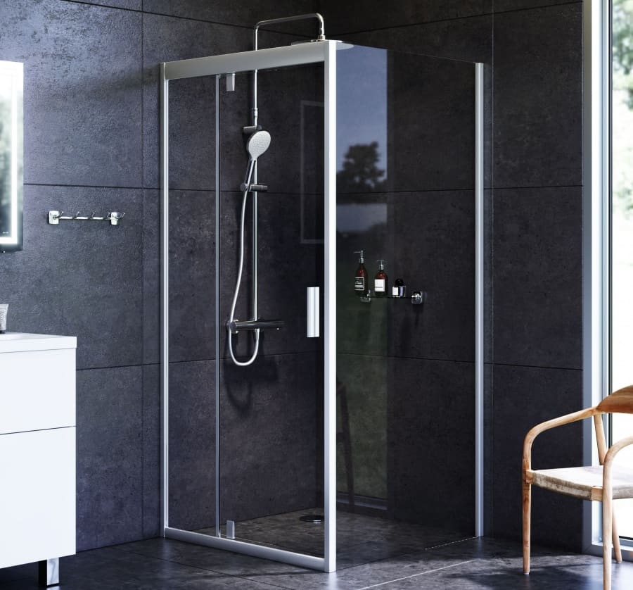 Душевой уголок AM.PM Gem 90x90см W90G-404-090MT профиль хром, стекло прозрачное