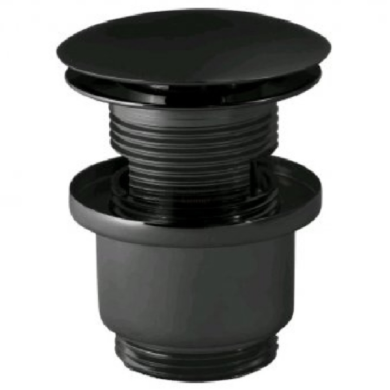 Донный клапан Remer RR905CC NO с переливом, черный матовый