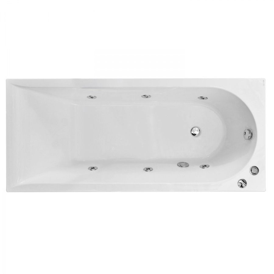 Акриловая ванна AM.PM Spirit 150x70 с гидромассажем W72W-150-070W1D белая глянцевая