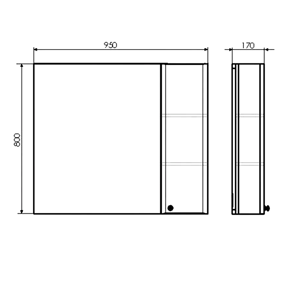 Зеркало-шкаф Comforty Амстердам 95 00004143986CF белый