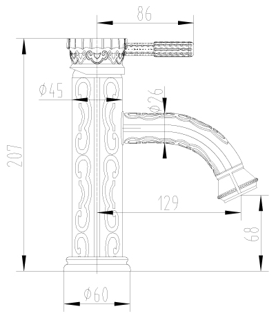 Смеситель для раковины Lemark Jasmine LM6606ORB бронза черная