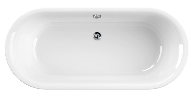 Акриловая ванна Cezares 180x80x40 METAURO-Central-180-80-40 белая глянцевая