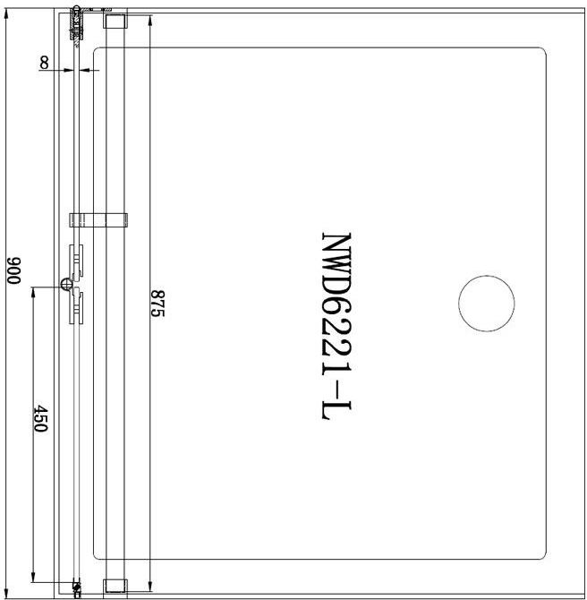 Душевая дверь в нишу Aquanet Beta 90см R 185946 профиль хром, стекло прозрачное