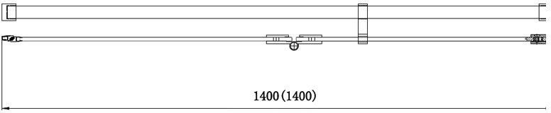 Душевая дверь в нишу Aquanet Beta 140см R NWD6221  профиль хром, стекло прозрачное