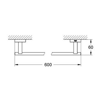 Полотенцедержатель Grohe Essentials Cube 40509001 хром