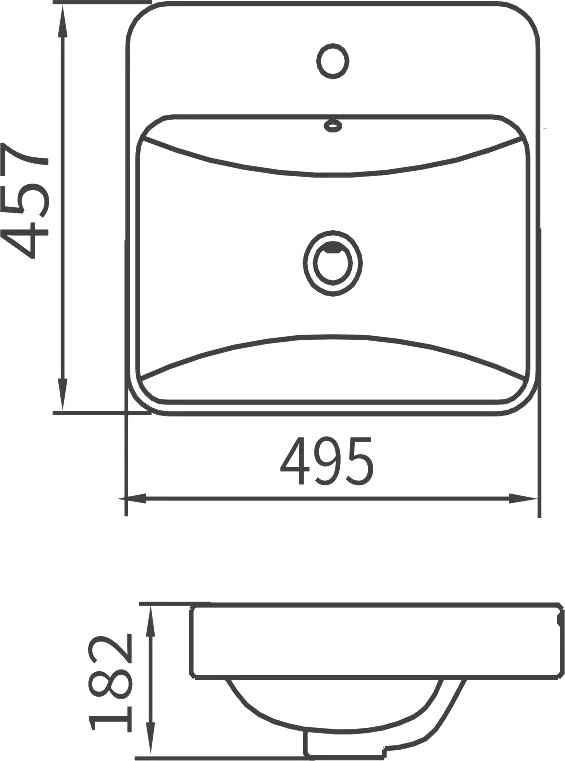 Раковина накладная ARROW AP4113SX белая