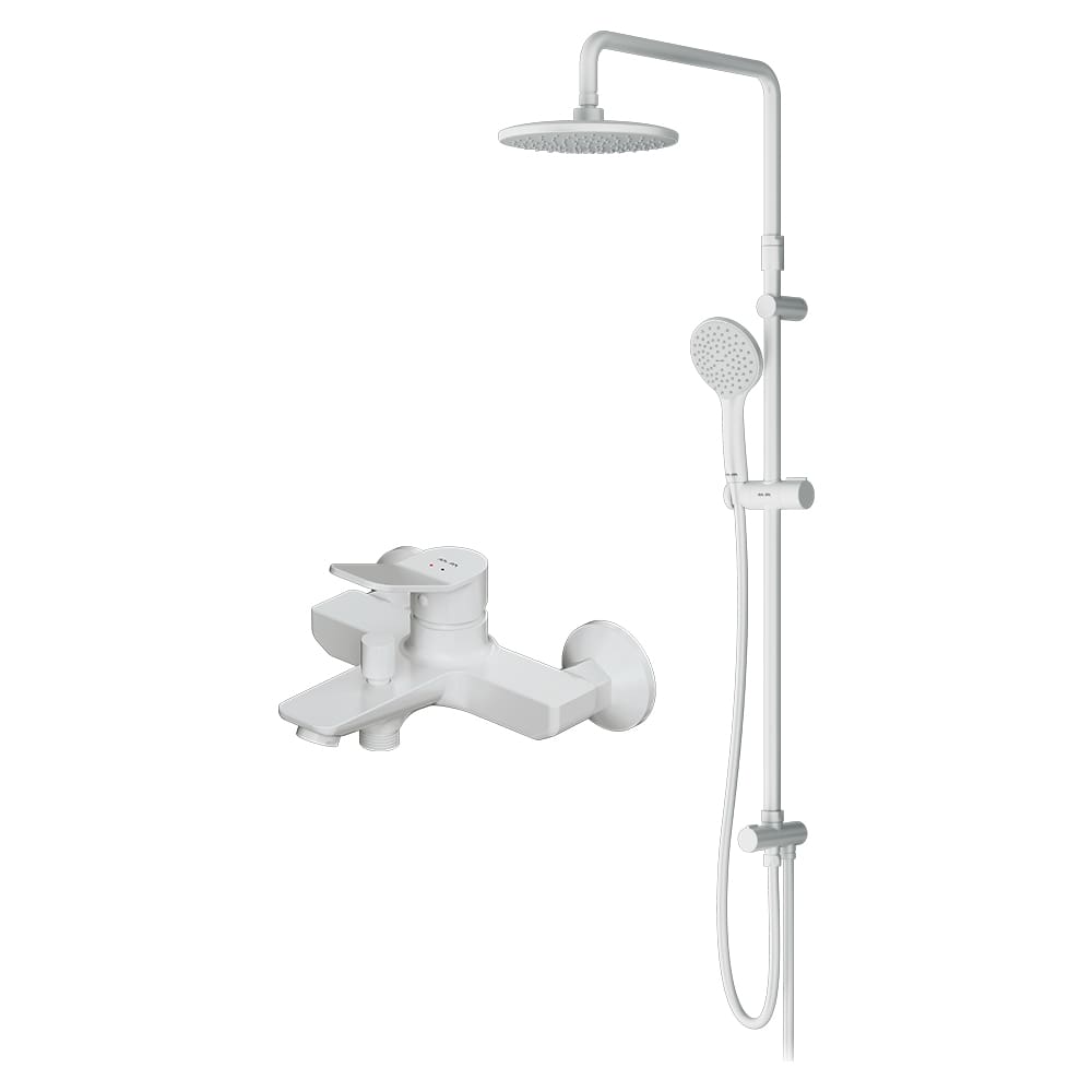 Душевая стойка AM.PM X-Joy F43885A14 со смесителем, белый