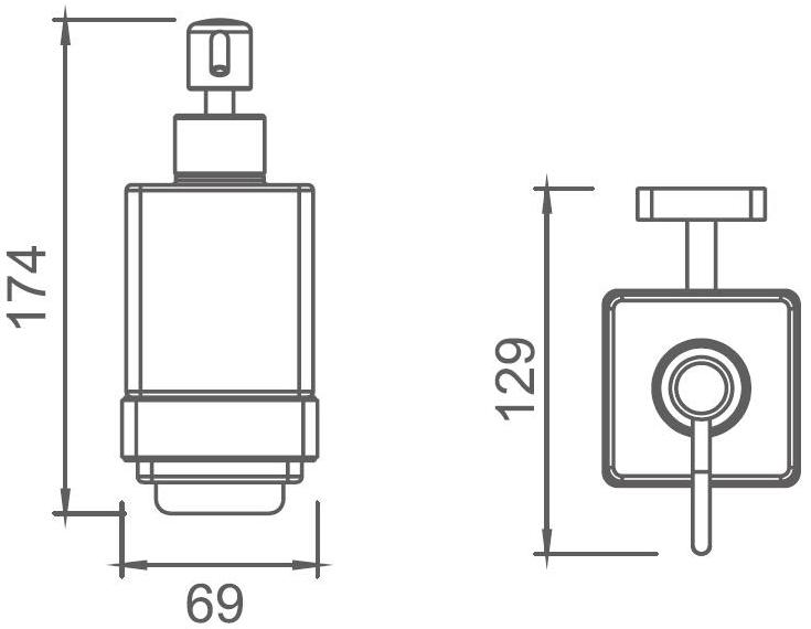 Дозатор Aquanet 6581 хром